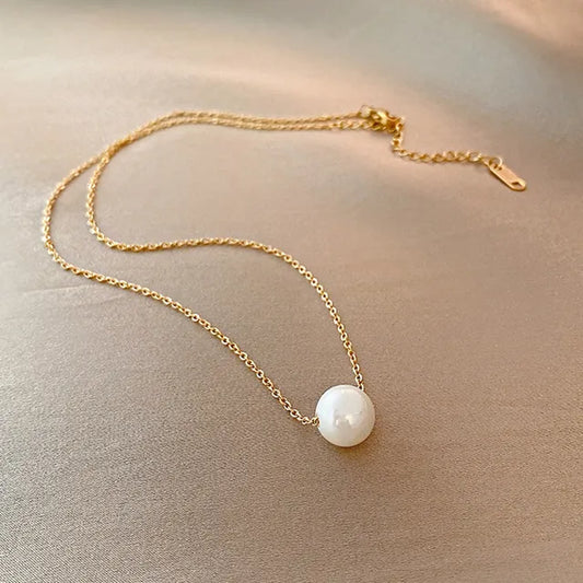 Pearl - Aranyszínű nyaklánc gyönggyel